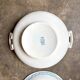 St Amand soup tureen in blue ironstone.