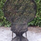 Armchair emmanuel in vintage wicker