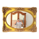 3 large oval mirrors, 19th century style, gilded with square frames and beautiful moulding.