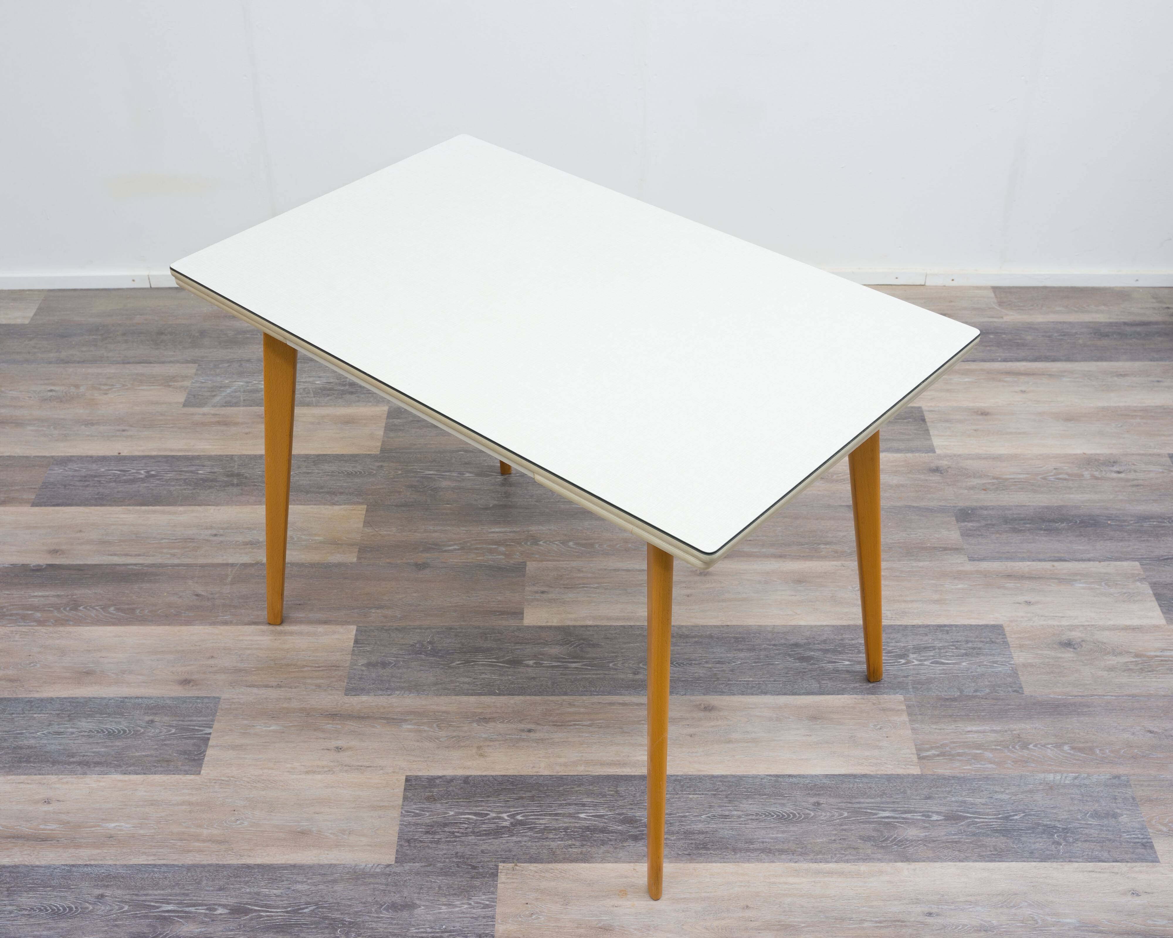 Dining table from the 1950s, grey resin top.