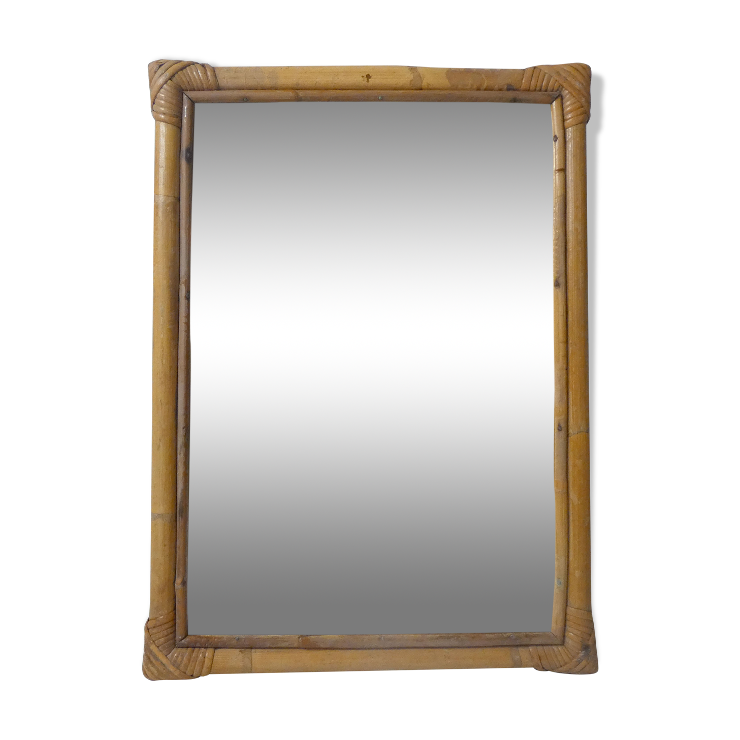 old Vintage rattan medicine cabinet