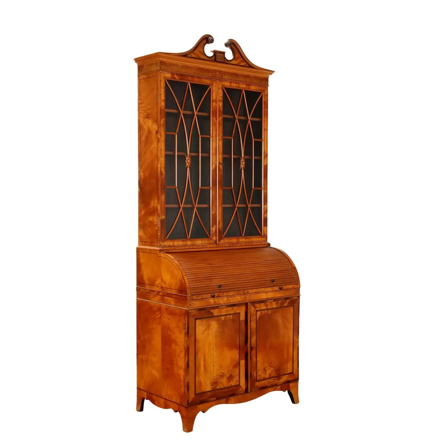 Victorian antique trumeau, various woods, England 19th century.