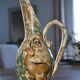 Large antique hand-turned antelope vase