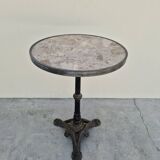 Pedestal table for restaurant bistro with lion paws and marble