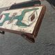Coffee table ceramic and mahogany by Dan in Vallauris to 1950/60
