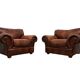 Ensemble de 2 fauteuils en cuir tchèque XL