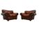 Set of 2 XL Czech leather armchairs
