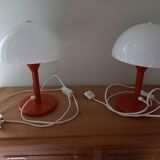 Pair of mushroom lamps aluminor 70
