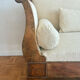 Boat bed canapé / Restoration style sofa in mahogany and damask fabric.