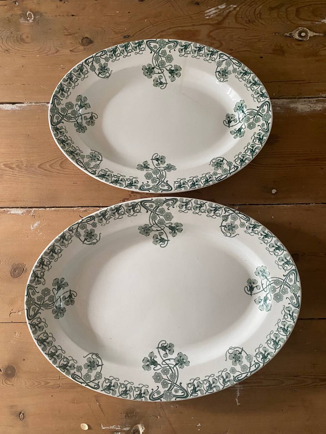 BFK Boch Frères Keramis oval dish, Capucines model, large model