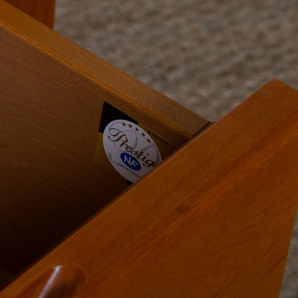Vintage chest of drawers in solid elm, 1980