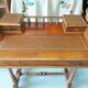 19th-century oak and leather desk