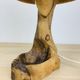 Brutalist lamp olive wood and organic style rope