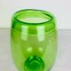 Vase verre bullé vert, vintage