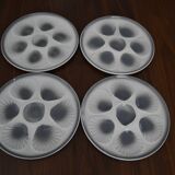 Set of 4 oyster plates Moulin des Loups
