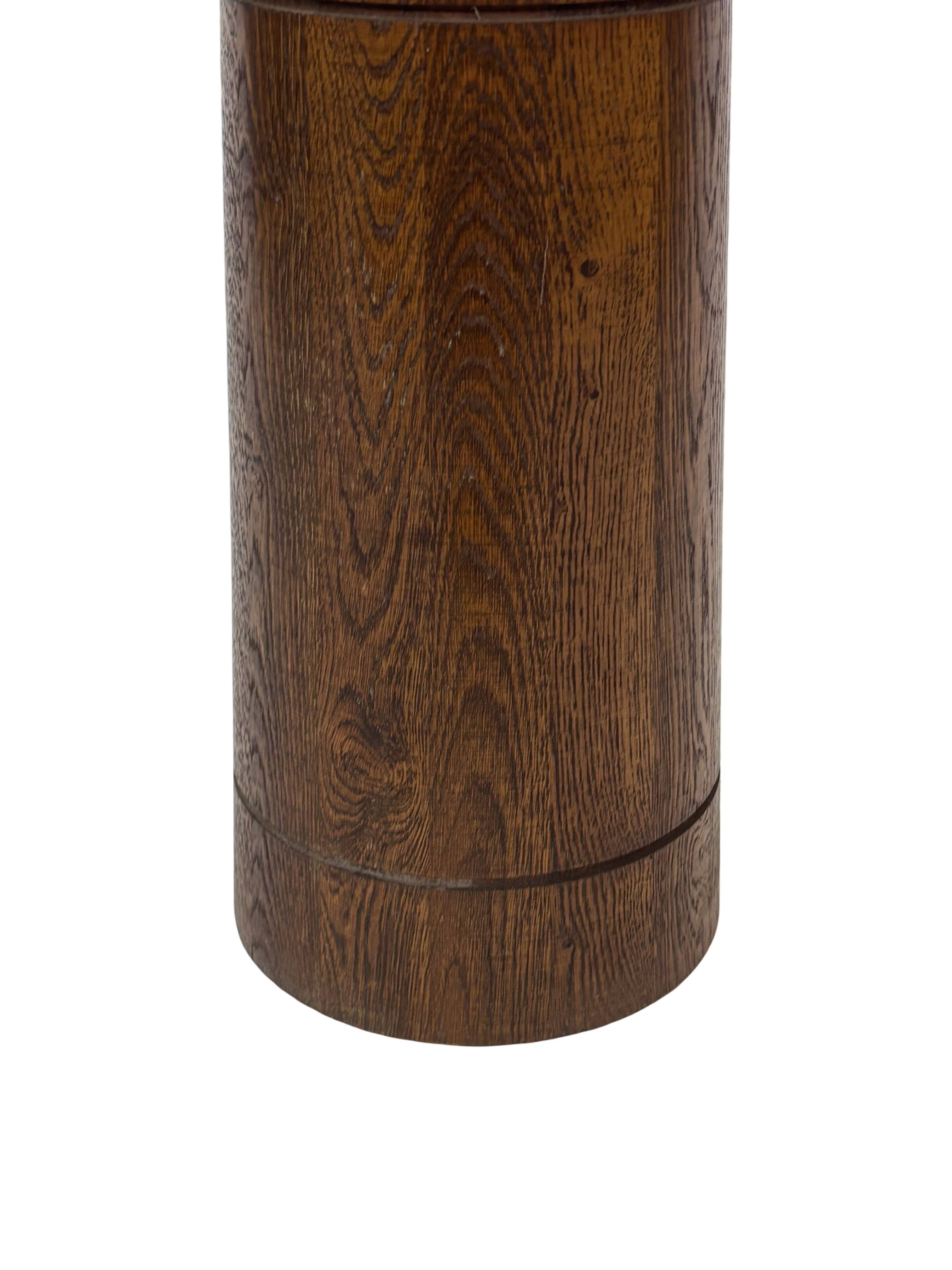 Vintage umbrella stand holder oak basket storage design 60's minimalist