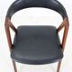 Set of 2 “A-Chairs” / teak chairs / recycling leather / black / Mid Century Danish Modern Design / 1960s
