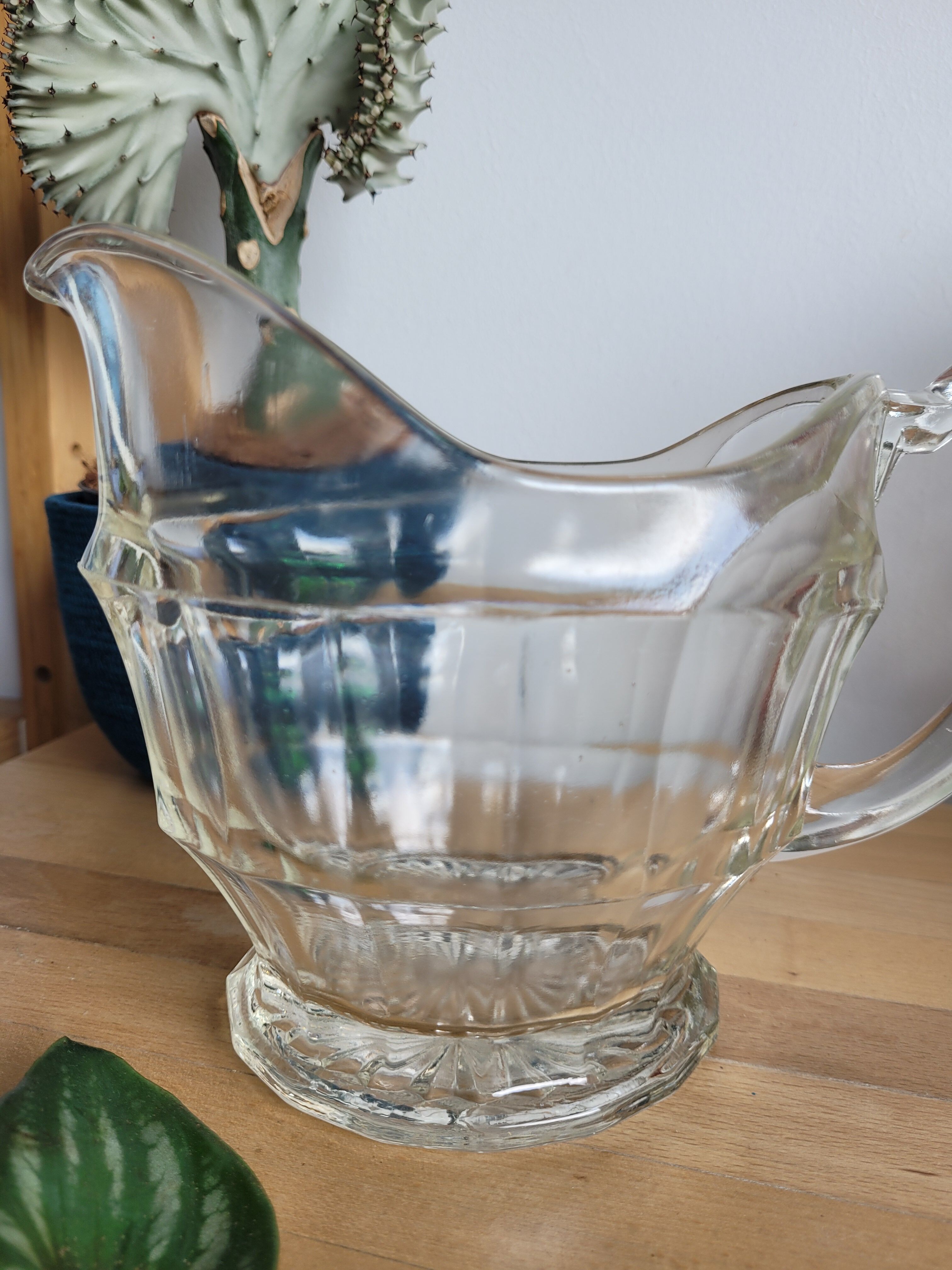 Art Deco pitcher depression glass