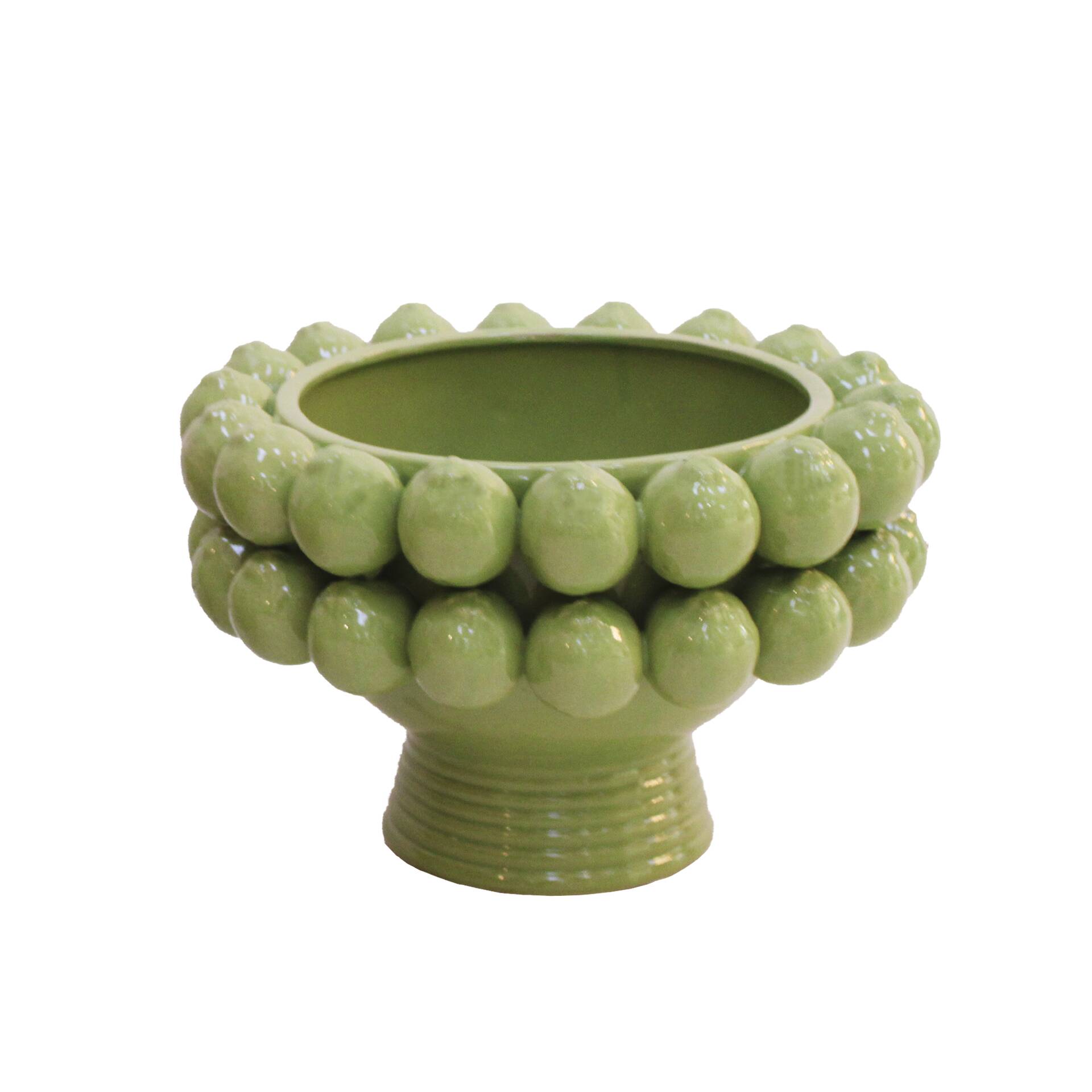 Vase made by hand in glazed ceramic