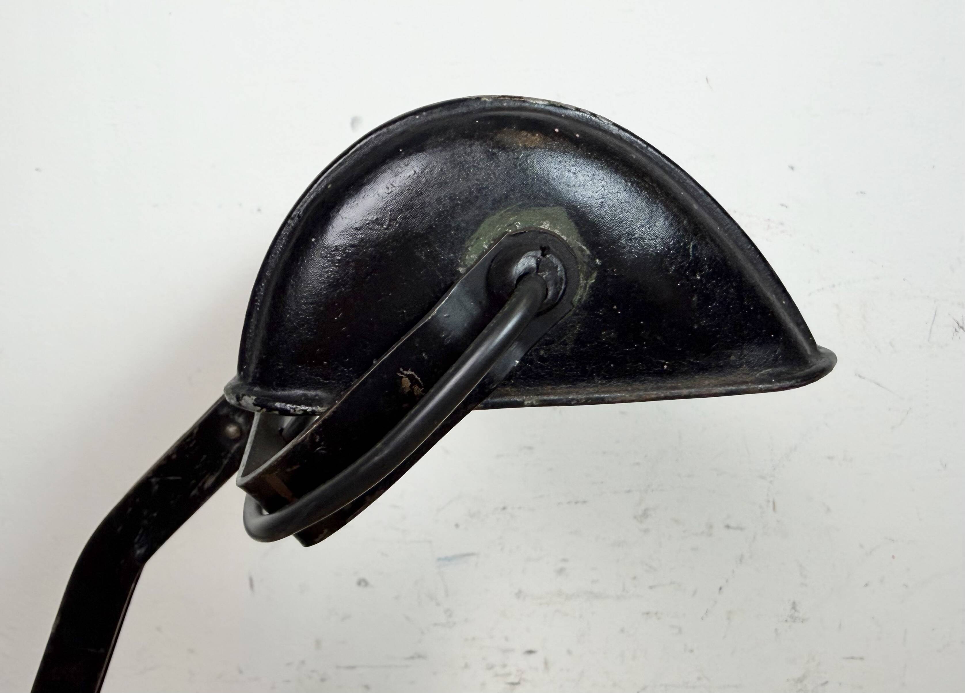 Vintage German Black Bank Lamp, 1930s