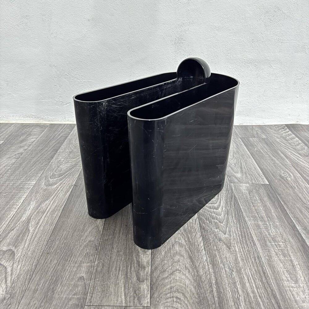 White and Black Magazine Rack by Rodolfo Bonetto for Bilumen, 1960s