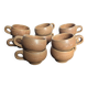 Set of 10 stoneware coffee cups