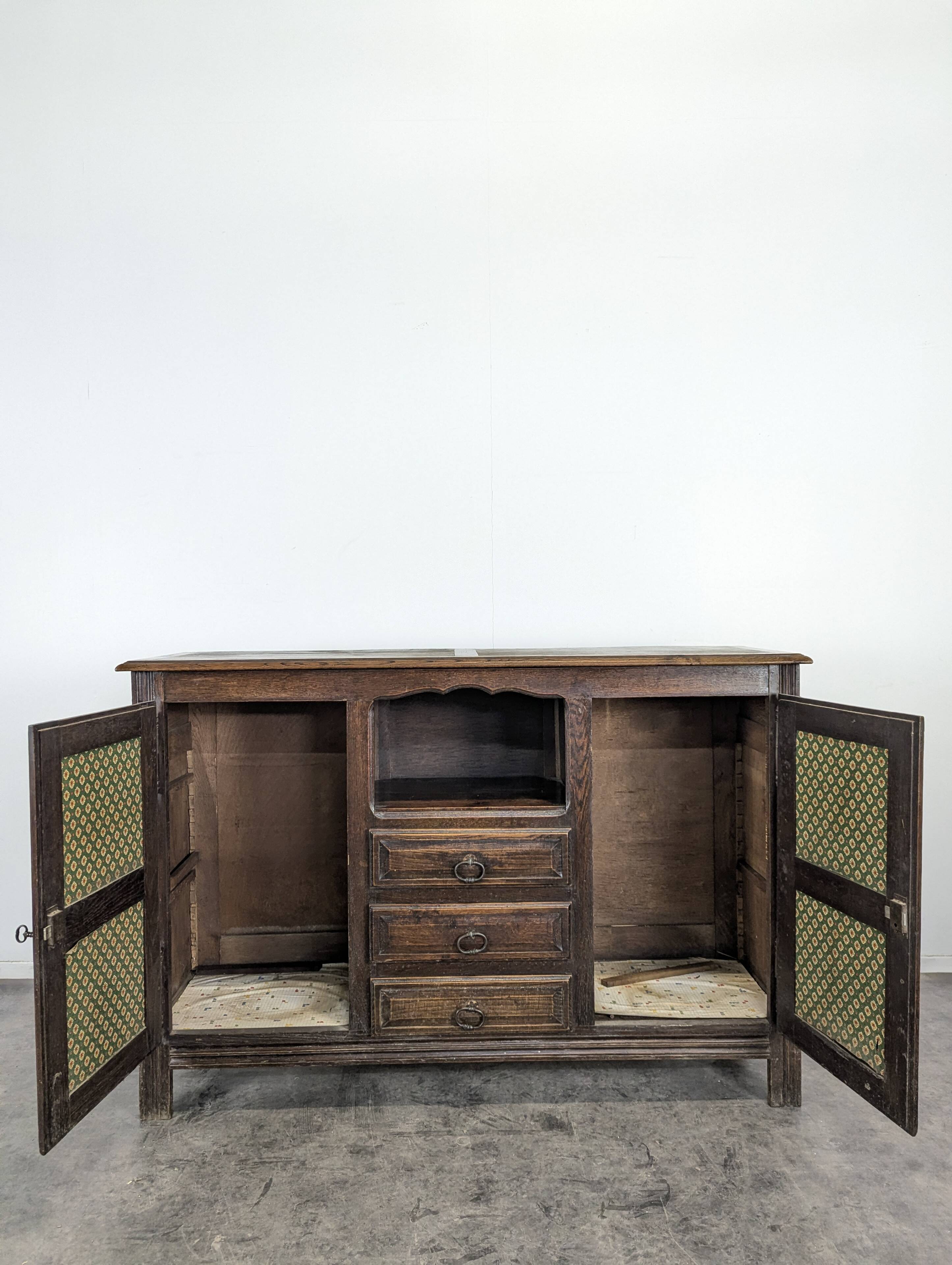 Brutalist sideboard in the spirit of Dudouyt.