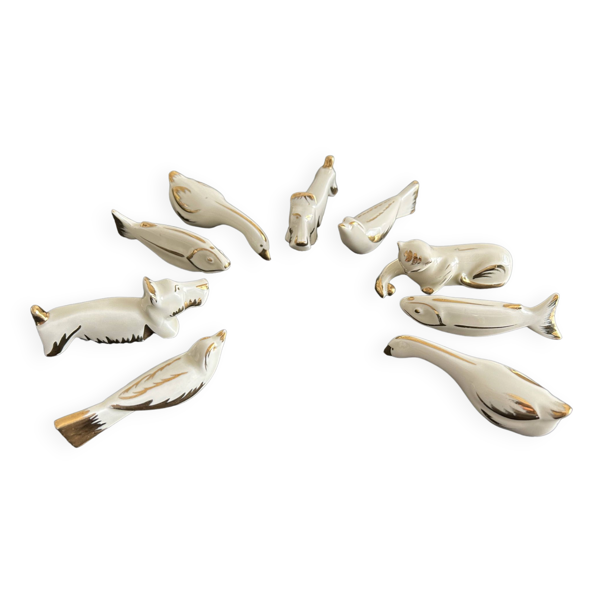Art deco animal knife holder