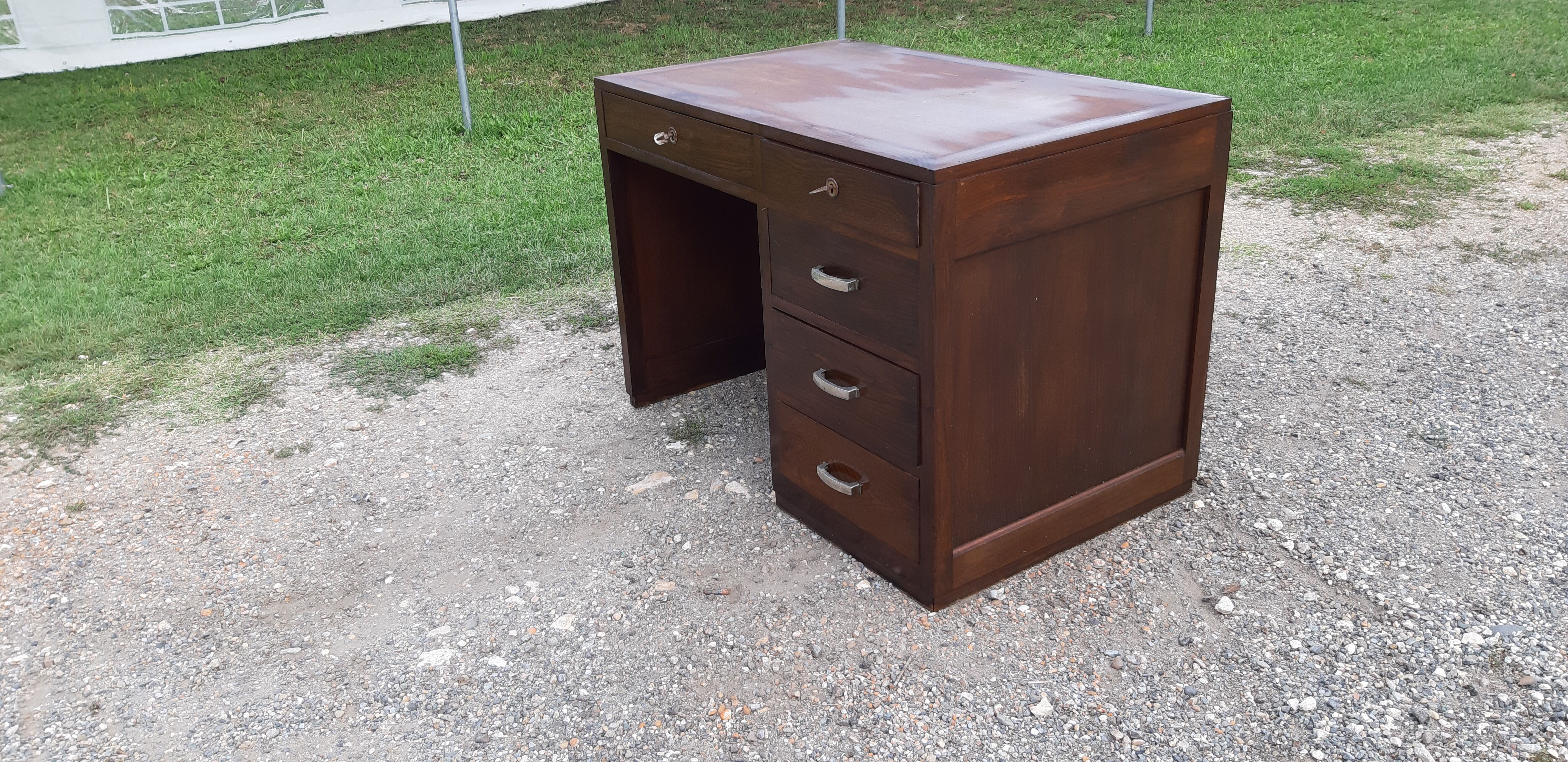 Oak wood desk from the 1930s