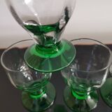 8 verres à pied anciens, années 1930