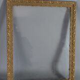 Old frame gilded stucco wood glass 46.5x35.5 cm, hardwood 41.7x32.7 cm SB