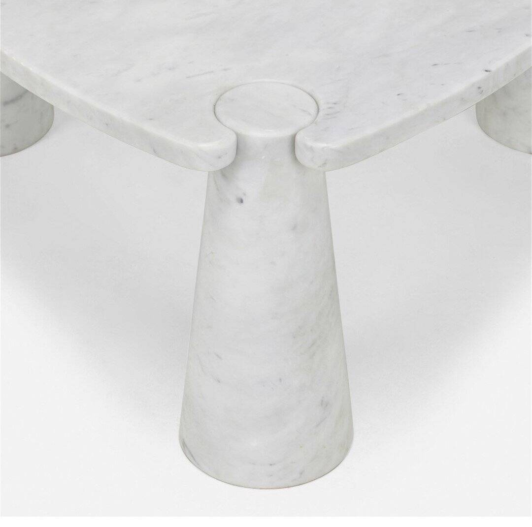 White Carrara Marble Eros Coffee Table by Angelo Mangiarotti for Skipper, 1990s
