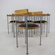 Set of 6 dining chairs by Börge Lindau for Bla Station Sweden 1990s