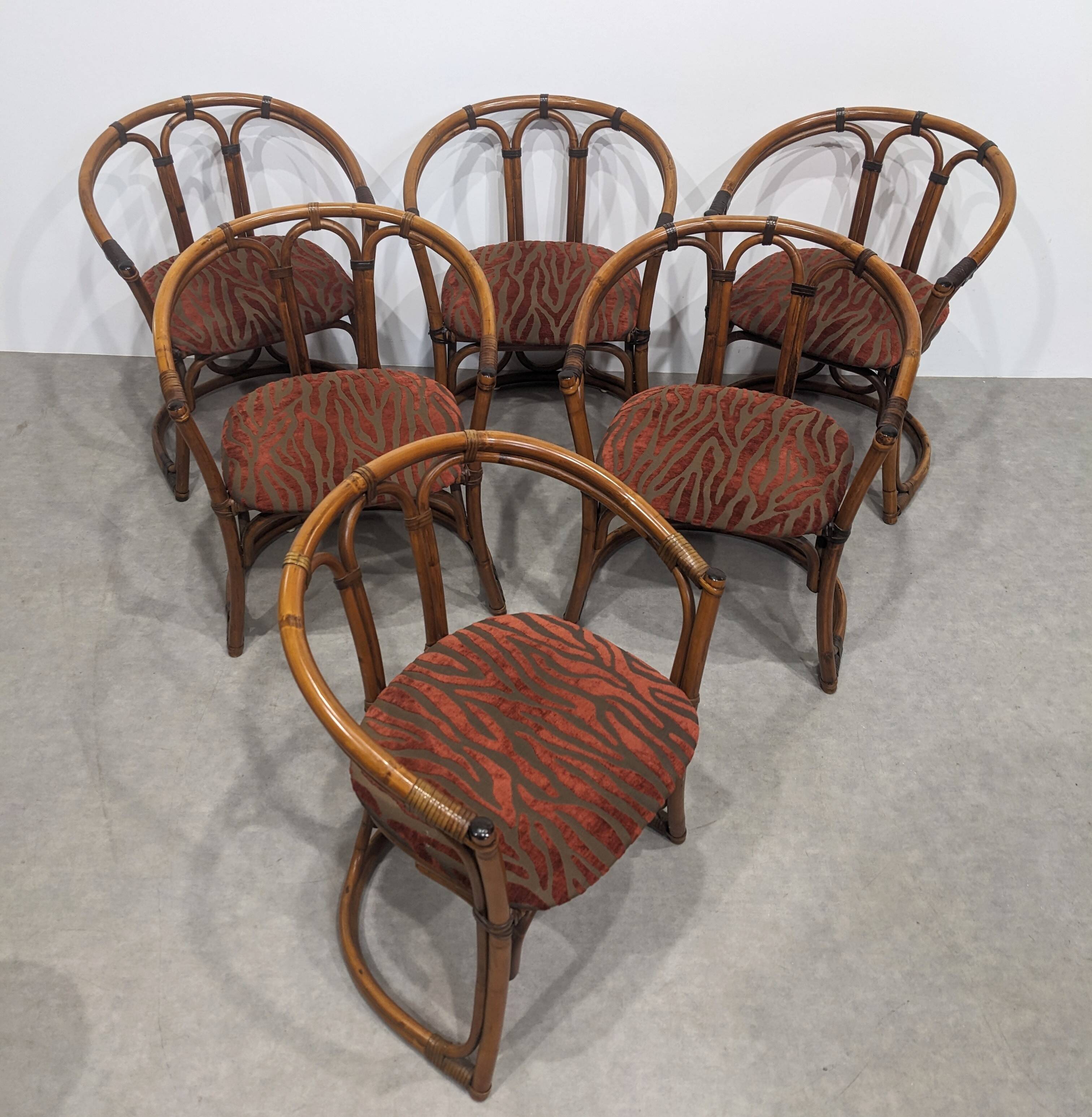 Beautiful vintage bamboo chairs.