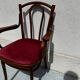 Fauteuil Thonet Wien bistrot en bois cintré, assise velours – circa 19