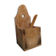 Vintage wooden salt box with spoon