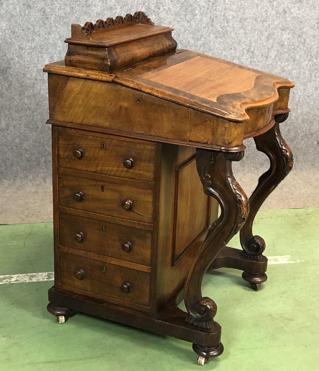 Bureau Davenport Victorien XIXème en noyer