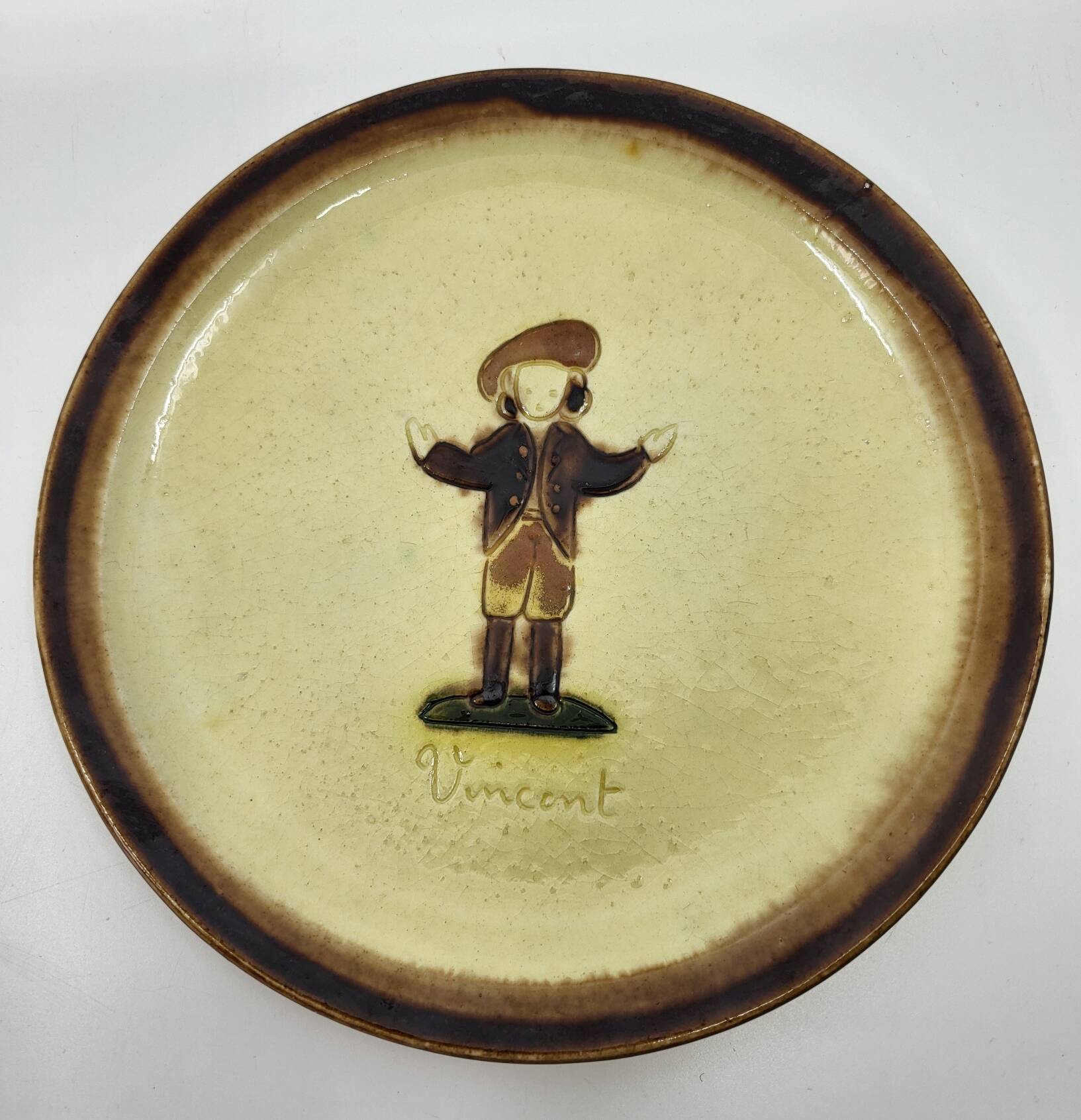 Dessert service Atelier Cerenne Vallauris Santons of Provence France 1950