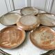 Set of 6 dessert plates in artisanal sandstone 60s-70s