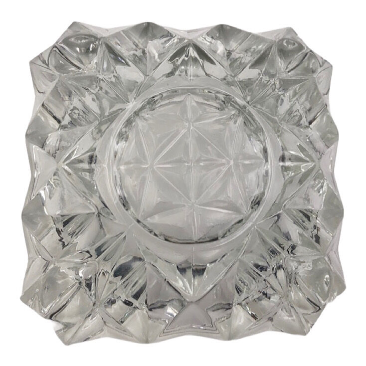 Vintage ashtray in chiseled glass