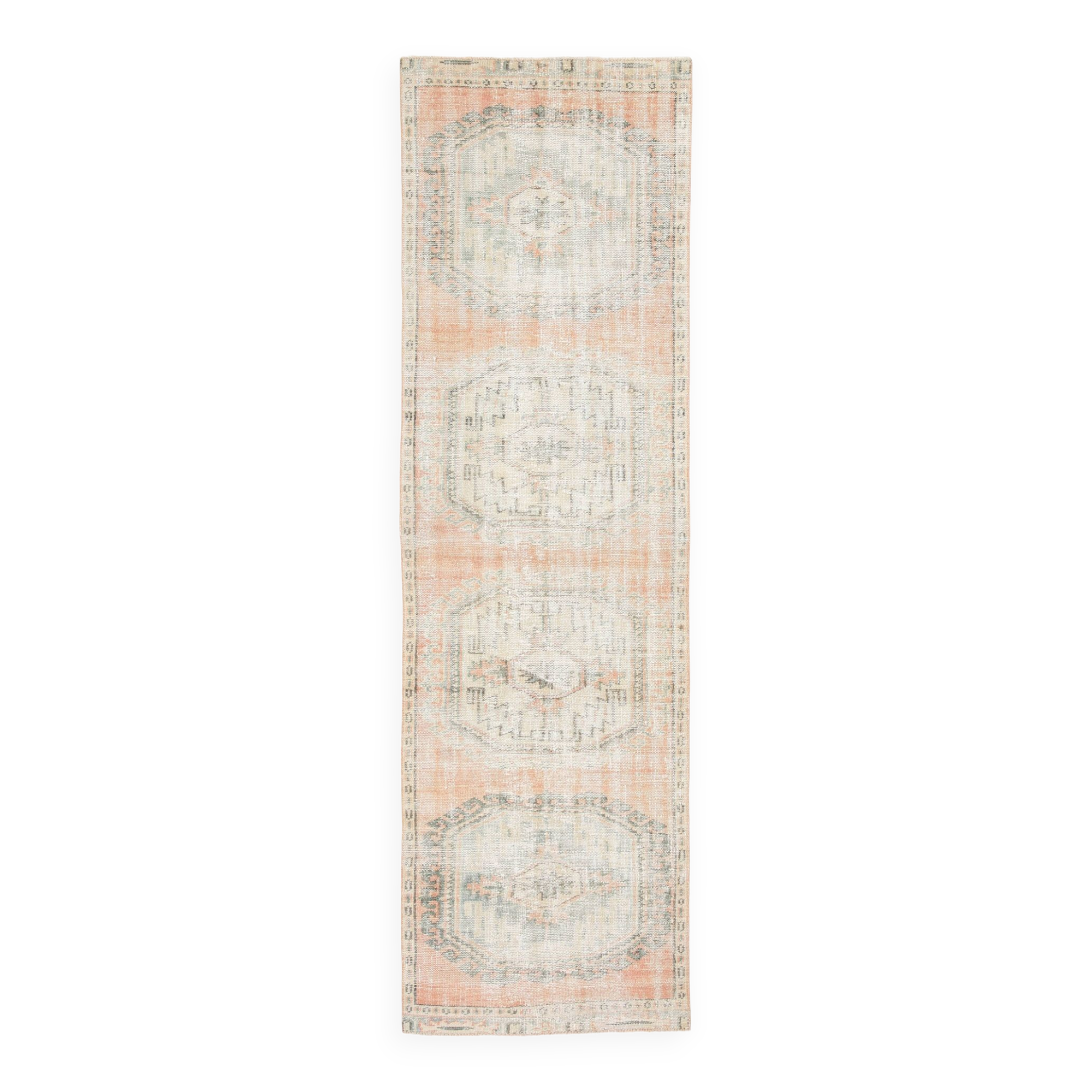 3x10 57s Antique Vintage Runner Rug, 91x318Cm