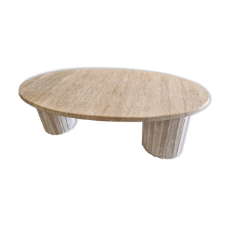Beige travertine coffee table avenue