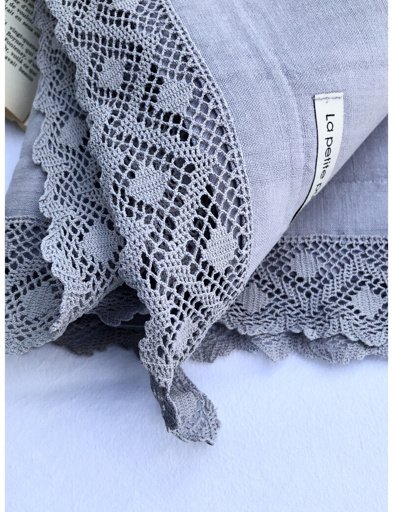 Ancient drap in pure lin washed tinted in flint grey