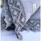 Ancient drap in pure lin washed tinted in flint grey