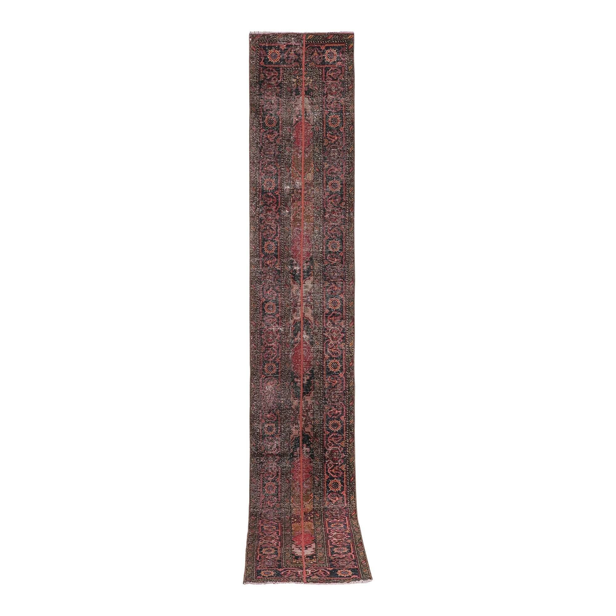 Vintage Turkish hallway rug 65x407 cm