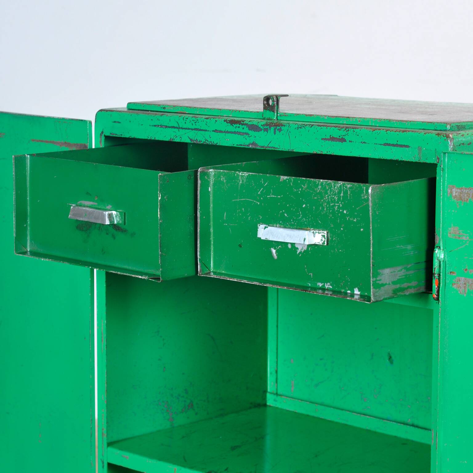 Industrial wrought iron cabinet, 1960s