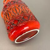 Super Colorful Fat Lava Pottery Vase by Bay Ceramics, Germany, 1970s