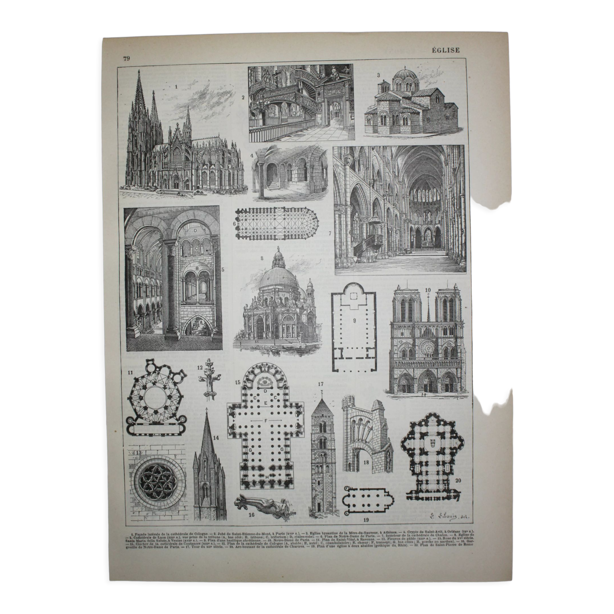 Engraving • Church, cathedral, religious • Original lithograph from 1898