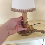 Lampe de chevet  en bronze - bougeoir  à main