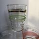 ensemble de 6 verres à eau granité colorés années 1960